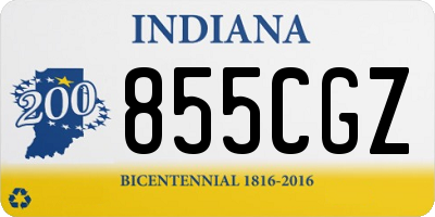 IN license plate 855CGZ