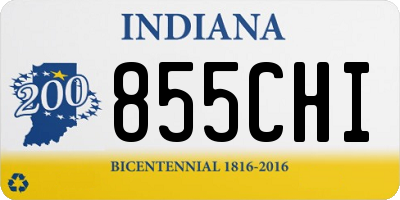 IN license plate 855CHI