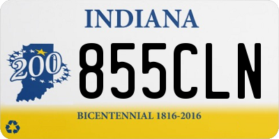 IN license plate 855CLN