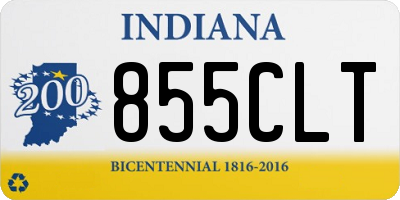 IN license plate 855CLT