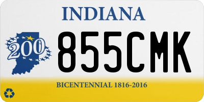 IN license plate 855CMK