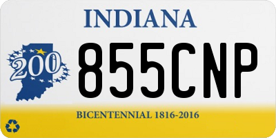 IN license plate 855CNP