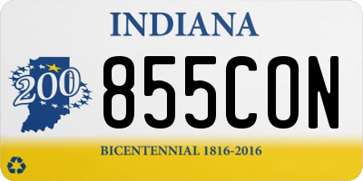 IN license plate 855CON