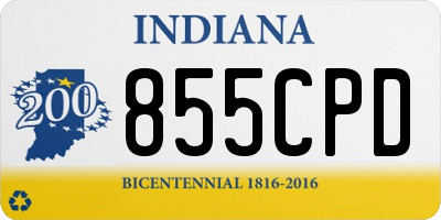 IN license plate 855CPD