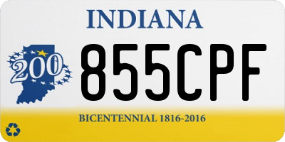 IN license plate 855CPF