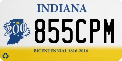 IN license plate 855CPM