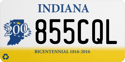 IN license plate 855CQL