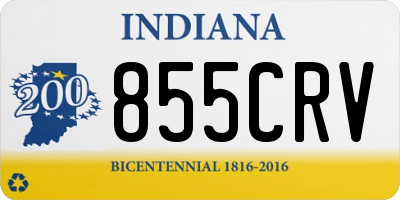 IN license plate 855CRV