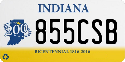 IN license plate 855CSB