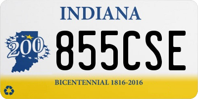 IN license plate 855CSE