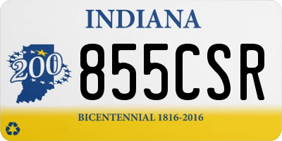 IN license plate 855CSR