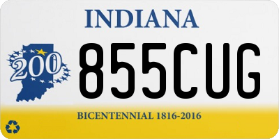 IN license plate 855CUG