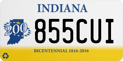 IN license plate 855CUI