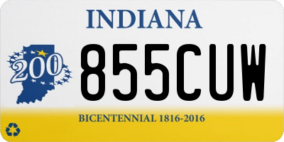 IN license plate 855CUW