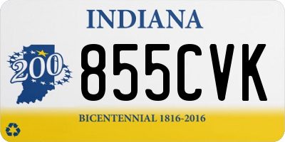 IN license plate 855CVK