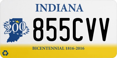 IN license plate 855CVV