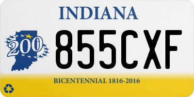 IN license plate 855CXF