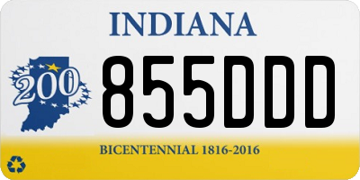 IN license plate 855DDD