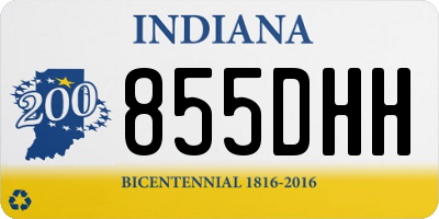 IN license plate 855DHH