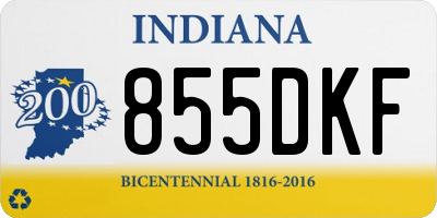 IN license plate 855DKF