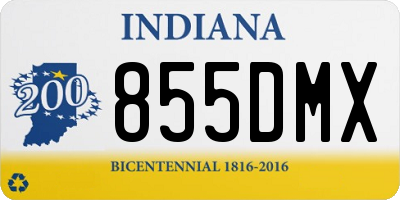 IN license plate 855DMX