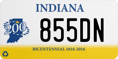 IN license plate 855DN