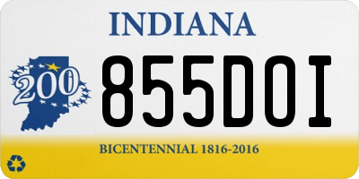 IN license plate 855DOI