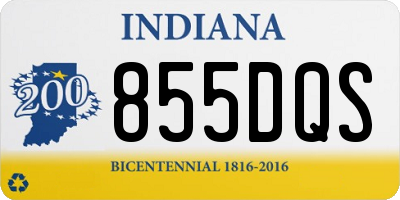 IN license plate 855DQS