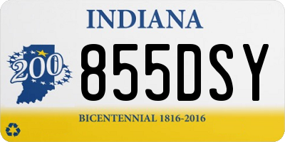 IN license plate 855DSY