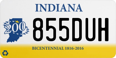 IN license plate 855DUH