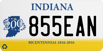 IN license plate 855EAN