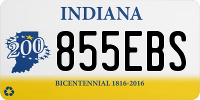 IN license plate 855EBS