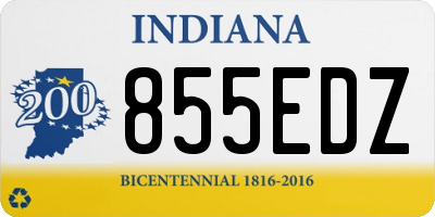 IN license plate 855EDZ