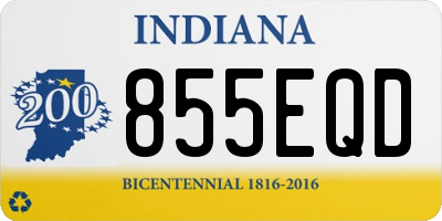 IN license plate 855EQD