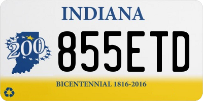 IN license plate 855ETD