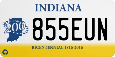 IN license plate 855EUN