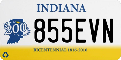 IN license plate 855EVN