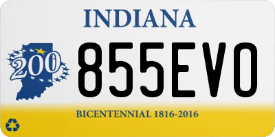 IN license plate 855EVO