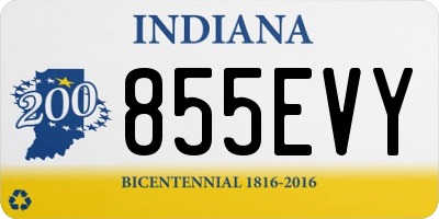 IN license plate 855EVY