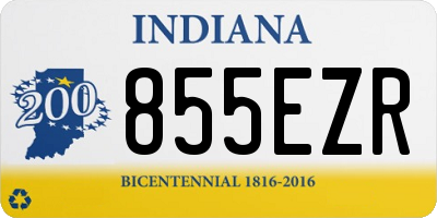 IN license plate 855EZR