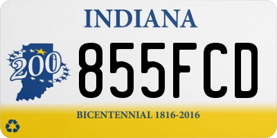 IN license plate 855FCD
