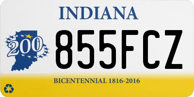 IN license plate 855FCZ