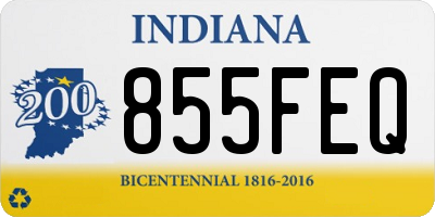 IN license plate 855FEQ