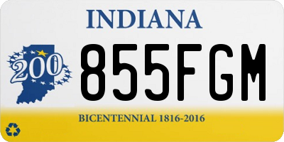 IN license plate 855FGM