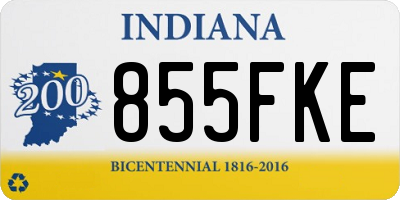 IN license plate 855FKE