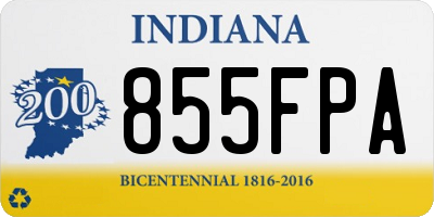IN license plate 855FPA