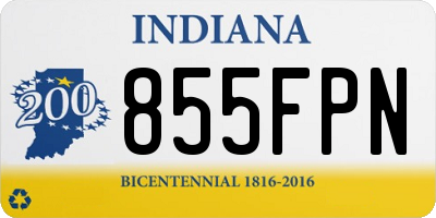 IN license plate 855FPN