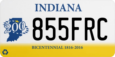 IN license plate 855FRC