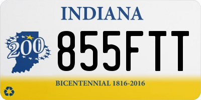 IN license plate 855FTT