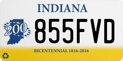 IN license plate 855FVD